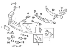 Решетка бампера TOYOTA / LEXUS 5314130340