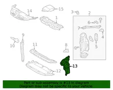 GUIDE, RADIATOR GRIL 5315330290 TOYOTA / LEXUS