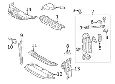 GUIDE, RADIATOR GRIL 5315330290 TOYOTA / LEXUS