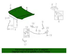 HOOD SUB-ASSY 5330104120 TOYOTA / LEXUS