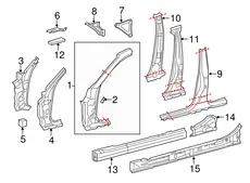 BRACKET, FR FENDER, 5382230150 TOYOTA / LEXUS