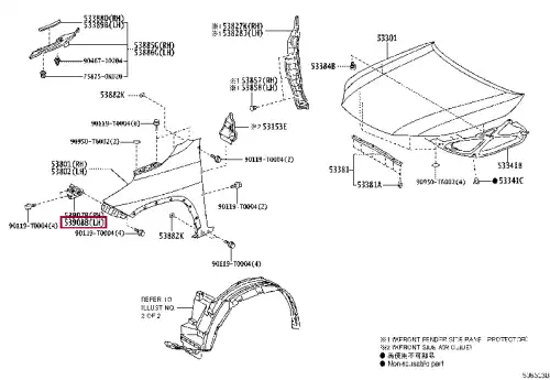 53942KK070 КРОНШТЕЙН TOYOTA / LEXUS