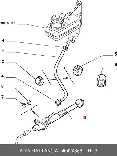 Цилиндр сцепления ALFA ROMEO 46424868