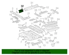 REINFORCEMENT, FLOOR 5748748023 TOYOTA / LEXUS