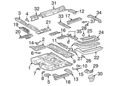 REINFORCEMENT, FLOOR 5748748023 TOYOTA / LEXUS