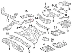 MEMBER SUB-ASSY, RR 5760230932 TOYOTA / LEXUS