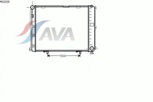 Радиатор системы охлаждения двигателя AVA MS2035