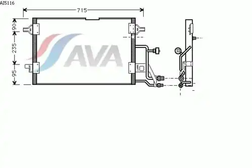 Радиатор кондиционера (конденсатор) AVA AI5116