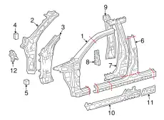 REINFORCEMENT S/A, 6110935901 TOYOTA / LEXUS