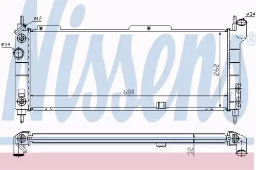 Радиатор кондиционера (конденсатор) NISSENS 63292A
