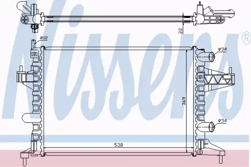 Радиатор кондиционера (конденсатор) NISSENS 63007A