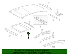 BRACKET, SLIDING 6128150061 TOYOTA / LEXUS