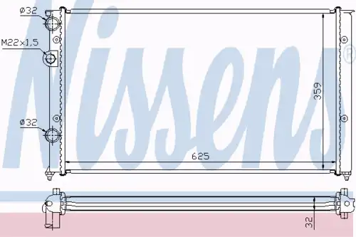 Радиатор кондиционера (конденсатор) NISSENS 65245A