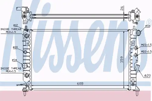 Радиатор кондиционера (конденсатор) NISSENS 63078A