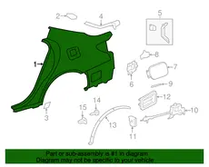 PANEL, QUARTER, RH 6161150071 TOYOTA / LEXUS