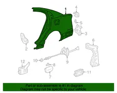 PANEL, QUARTER, LH 616123A231 TOYOTA / LEXUS