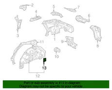 GUSSET, QUARTER 6164548040 TOYOTA / LEXUS