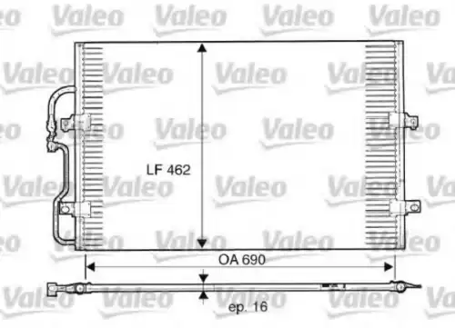 Радиатор кондиционера (конденсатор) VALEO 816852