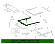 Стекло люка TOYOTA / LEXUS 6323335010