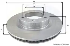Тормозной диск COMLINE ADC2505V вентилируемый , передняя ось