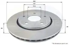 Тормозной диск COMLINE ADC2324V вентилируемый , передняя ось