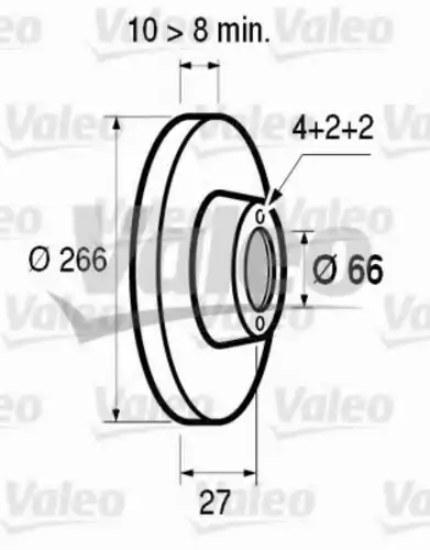 Тормозной диск VALEO 186134