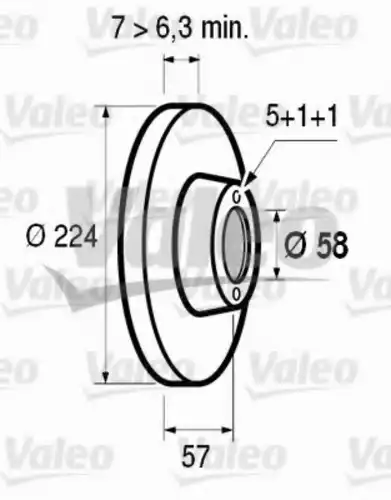 Тормозной диск VALEO 186140