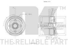 Тормозной барабан NK 255004