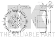 Тормозной барабан NK 264709