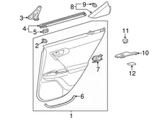 BRACKET, RR DOOR RR 6749876010 TOYOTA / LEXUS