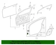 RETAINER, DOOR WEATH 678670D060 TOYOTA / LEXUS