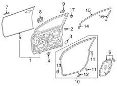 RETAINER, DOOR WEATH 678670D060 TOYOTA / LEXUS
