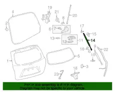 STAY ASSY, BACK 6896049385 TOYOTA / LEXUS