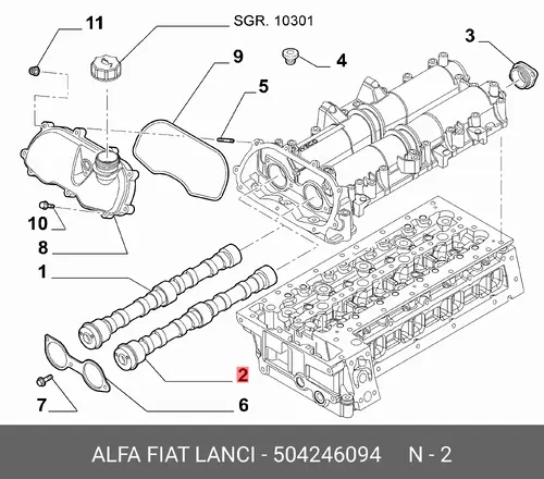 Распредвал FIAT 504246094
