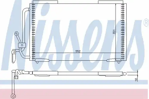 Радиатор кондиционера (конденсатор) NISSENS 94211