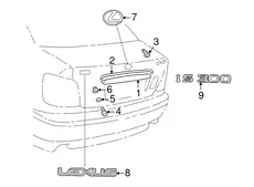 RETAINER, LUGGAGE 7589353010 TOYOTA / LEXUS