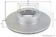 Тормозной диск COMLINE ADC1559V вентилируемый , передняя ось