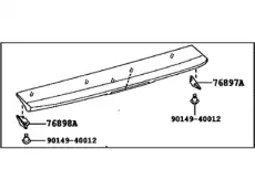 SPOILER SUB-ASSY, RR 7608547907 TOYOTA / LEXUS