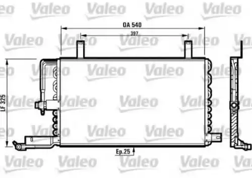 Радиатор кондиционера (конденсатор) VALEO 816970