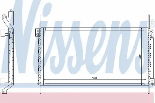 Радиатор кондиционера (конденсатор) NISSENS 94217