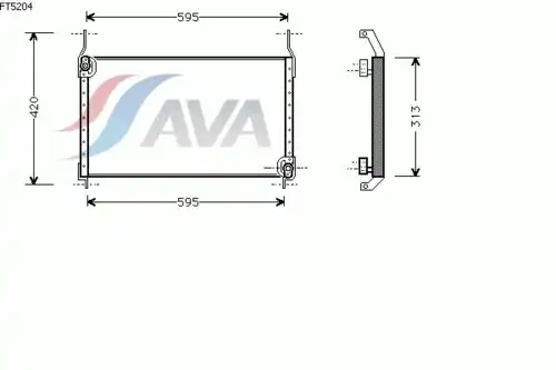 Радиатор кондиционера (конденсатор) AVA FT5204
