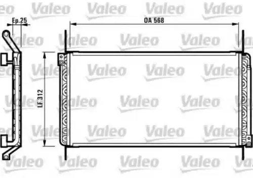 Радиатор кондиционера (конденсатор) VALEO 817025