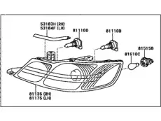 Фара TOYOTA / LEXUS 81110-AC040