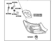 Фонарь задний TOYOTA / LEXUS 81550-06640