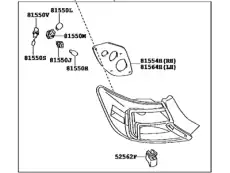 Фонарь задний TOYOTA / LEXUS 81560-06640