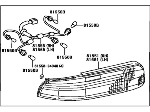 Фонарь задний TOYOTA / LEXUS 8156024120
