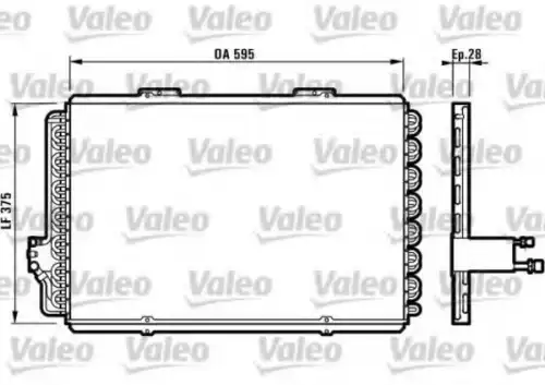 Радиатор системы охлаждения двигателя VALEO 816907