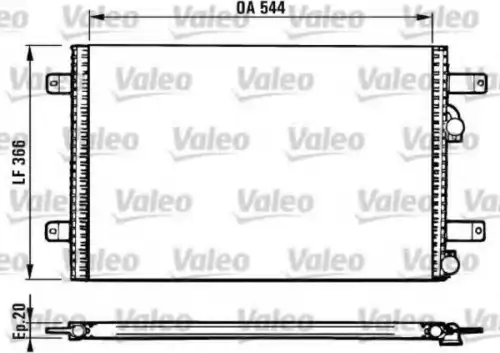 Радиатор кондиционера (конденсатор) VALEO 816948