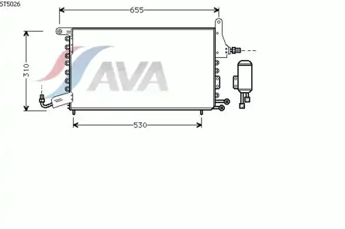 Радиатор кондиционера (конденсатор) AVA ST5026D