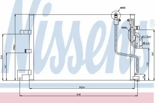 Радиатор кондиционера (конденсатор) NISSENS 94259